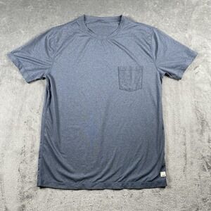Vuori Tradewind Performance Pocket Tee‎ Shirt Mens L Blue Lightweight Gym Vent